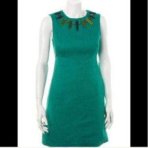 Milly New York Green Embellished Wood Bead Dress 6
